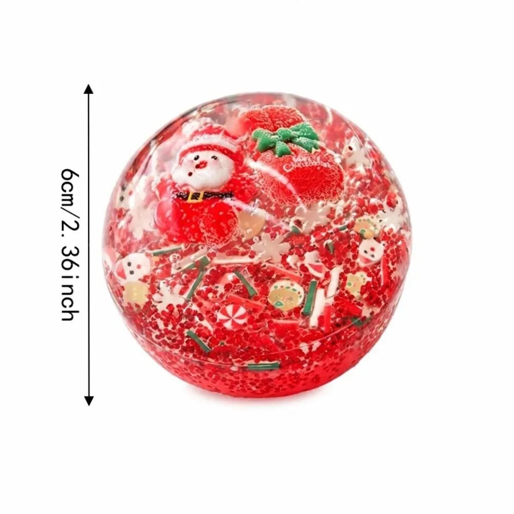 Transparent Christmas Squishy Squeeze Ball - Xmas Tree & Santa