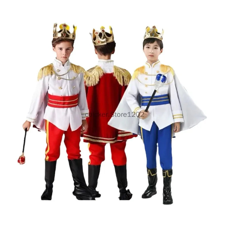 NovibebeCo. Kids Boys Prince Halloween Costume Cosplay Set with Accessories