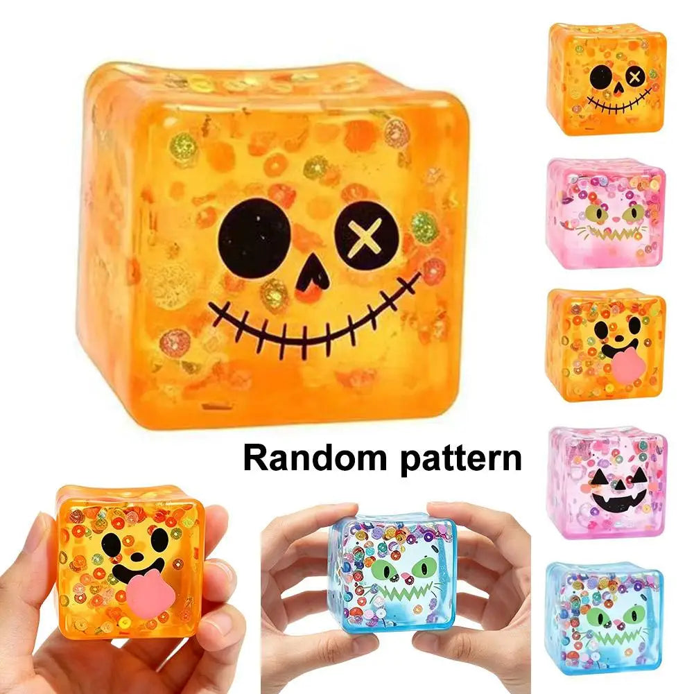 Luminous Halloween Squishy Cube — Slow-Rebound Toy