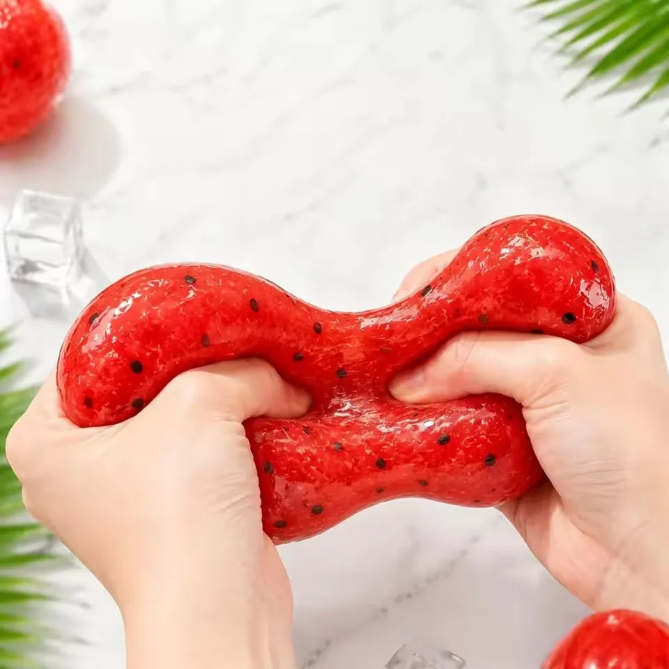 Kiwi & Watermelon Slush Squeeze Ball - Crunchy Sound Fidget Toy