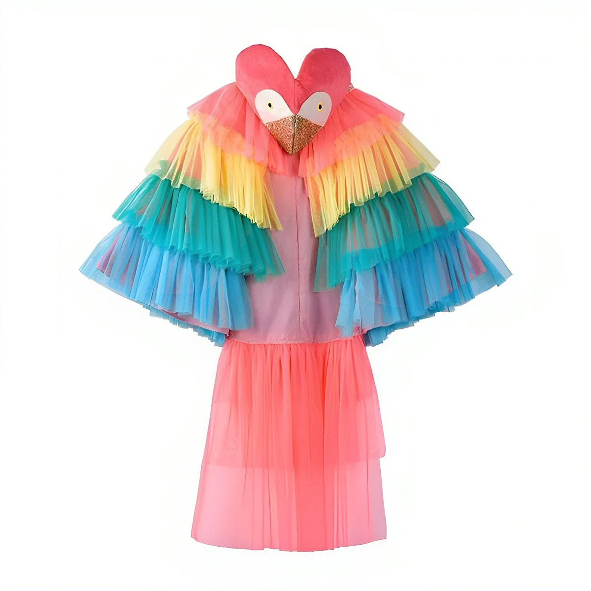 NovibebeCo. Girls Multicolor Parrot Halloween Costume Cape