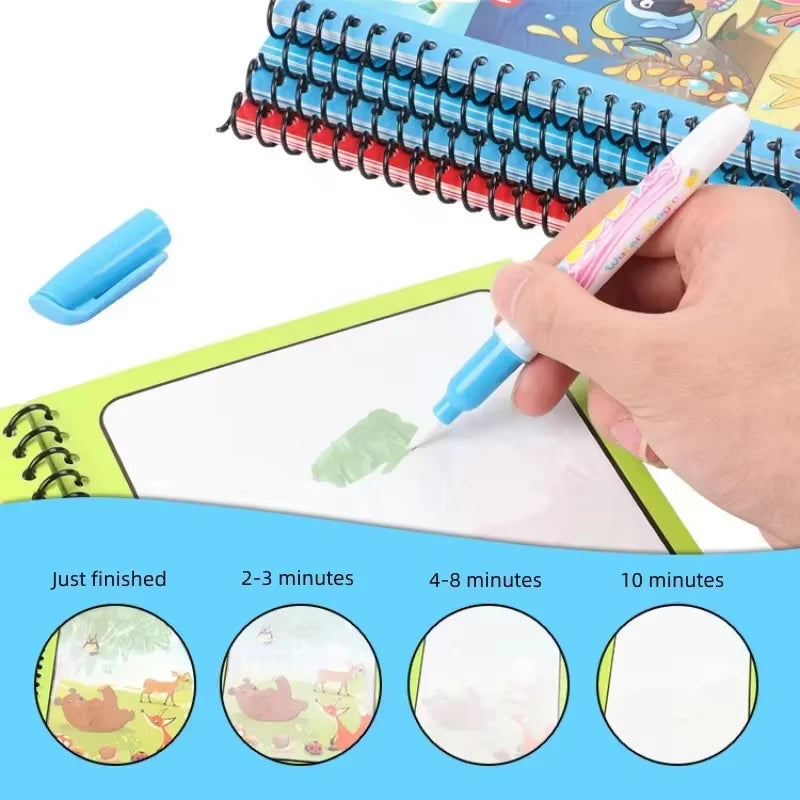 Reusable Water Drawing Book — Mess-Free Kids Art Pad