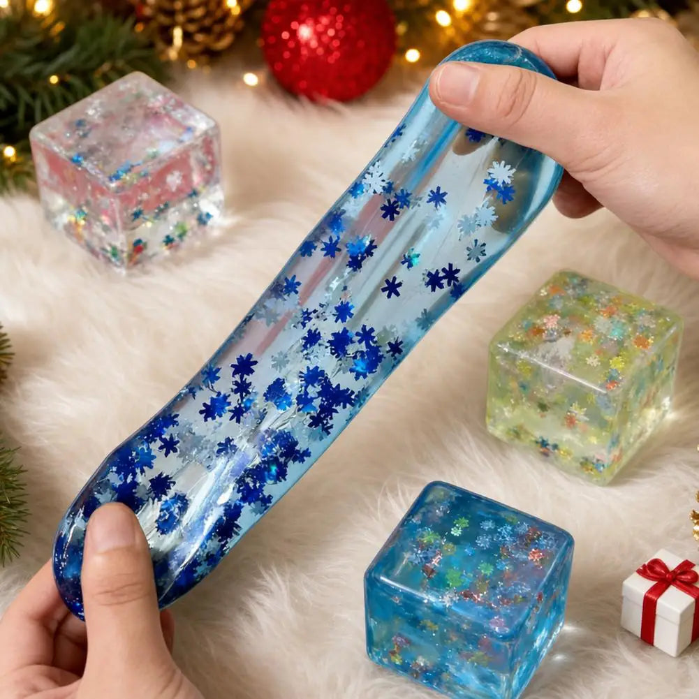 Christmas Maltose Ice Cube Squishy Toy - Sensory Stress Ball
