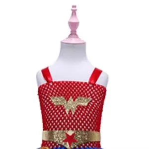 NovibebeCo. Girls Wonder Woman Superhero Halloween Costume Set