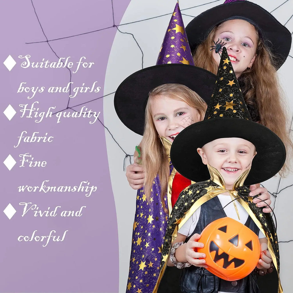 Kids’ Witch Cloak & Hat Costume Set, 2-Pack