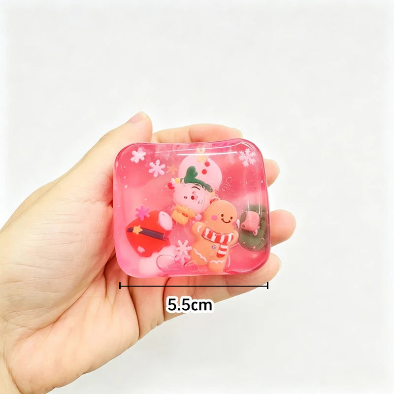Christmas Ice Cube Squishy Toy - Maltose Texture Stress Relief