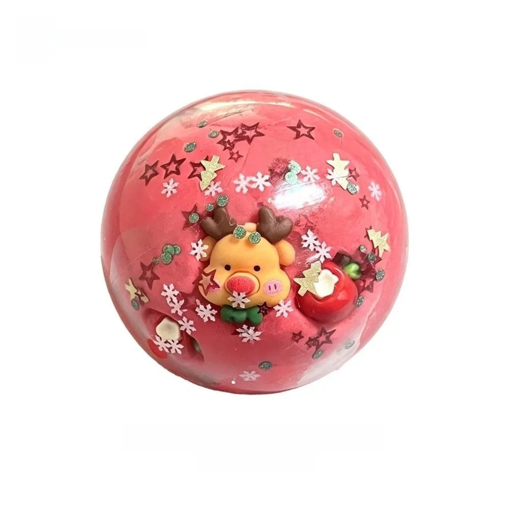 Transparent Christmas Squishy Squeeze Ball - Xmas Tree & Santa
