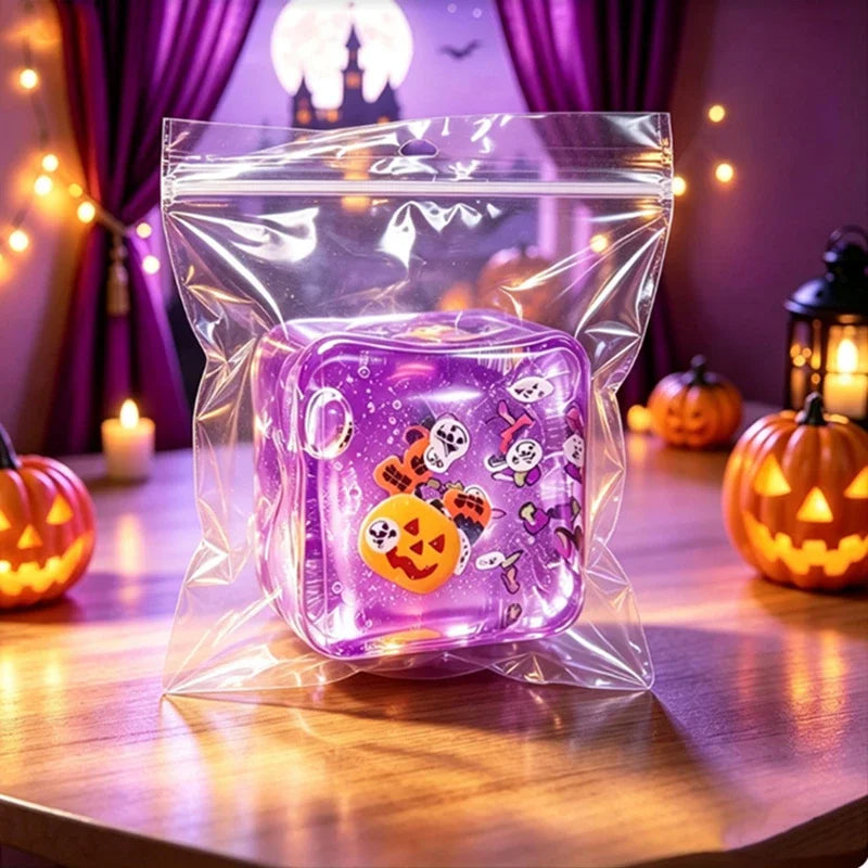 Halloween Christmas Mini Transparent Cube Squishy Toy