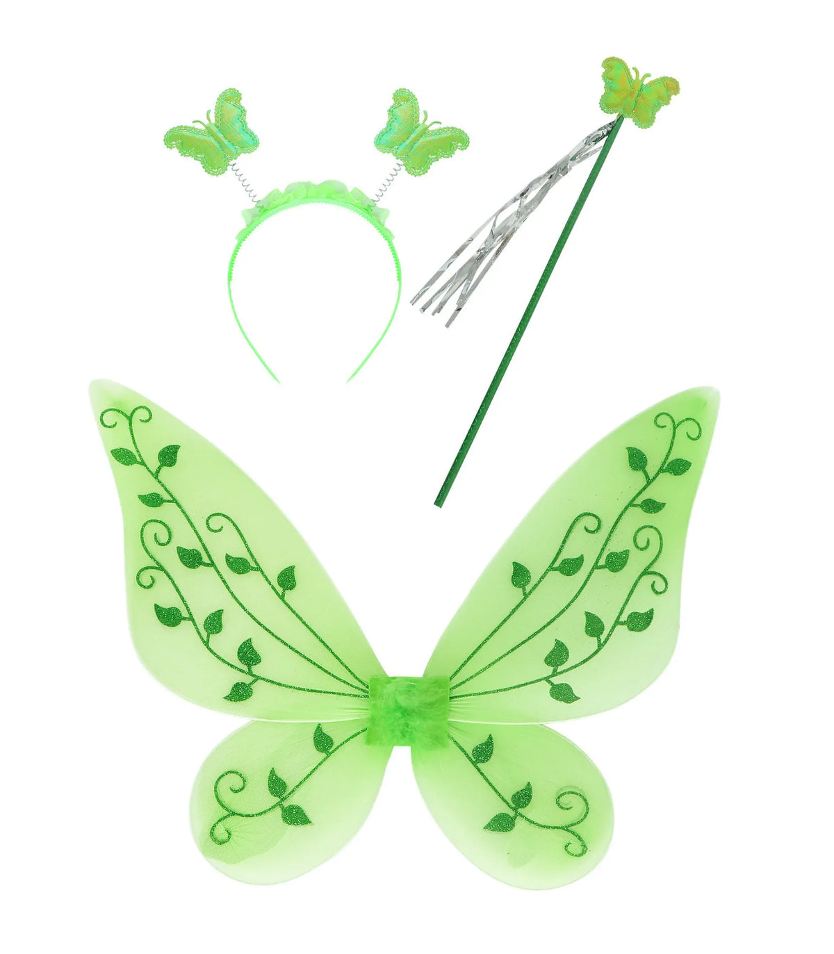 NovibebeCo. Girls Green Fairy Princess Halloween Costume with Wings
