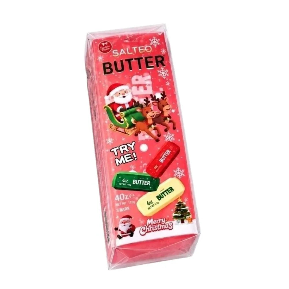 Crunchy Butter Stick Christmas Squishy Toy - Snowflake Theme