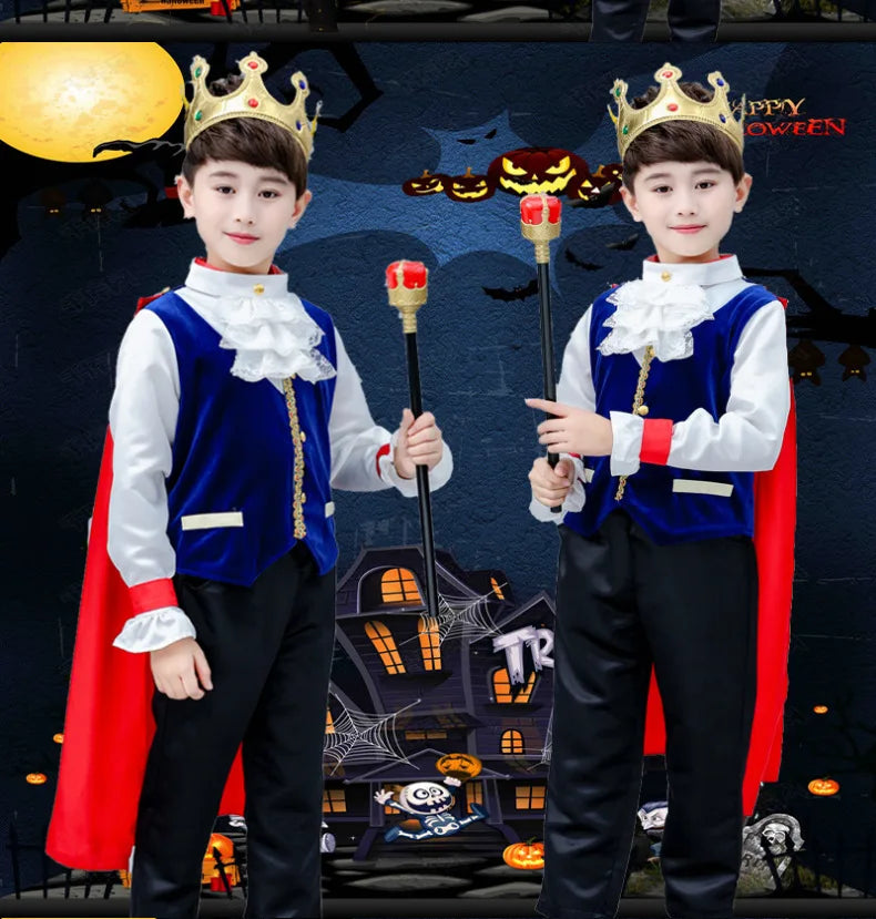 NovibebeCo. Kids Boys Prince Halloween Costume Cosplay Set with Accessories