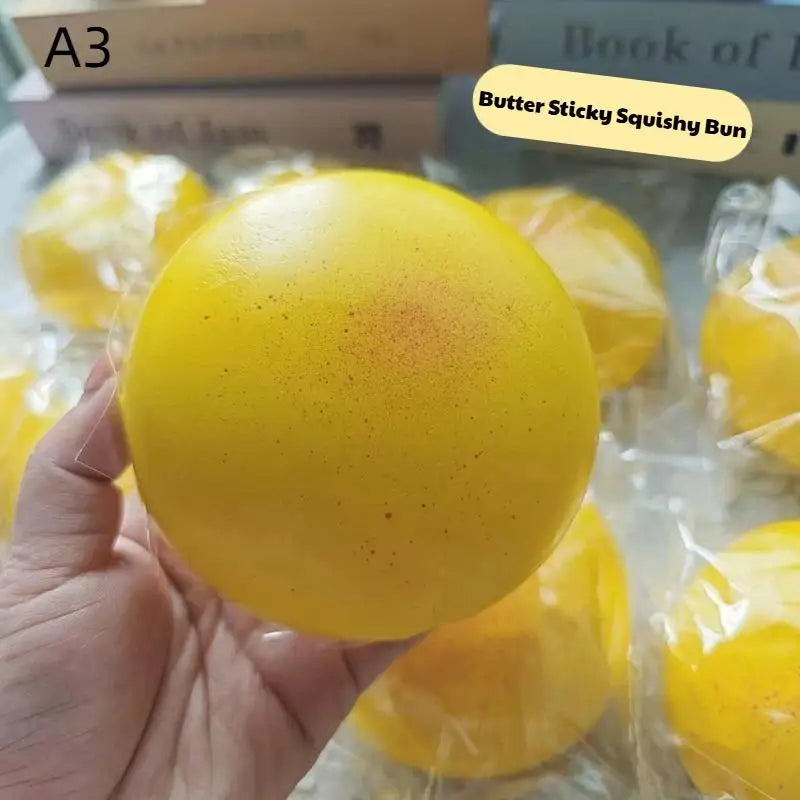 Glitter Round Squishy Stress Ball - Slow Rebound Sensory Toy