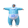 NovibebeCo. Adults Inflatable Baby Halloween Costume - Pink & Blue Gender Reveal