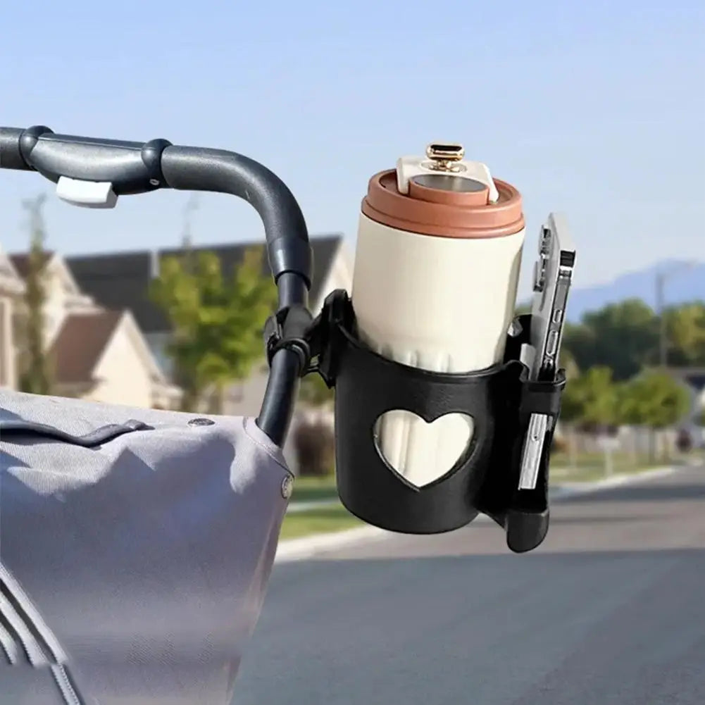 Bike Cup Holder Baby Stroller Rotating Water Cup Holder Portable 2-in-1 Phone Holder Bicycle Storage Cup Holder for Infant Carri