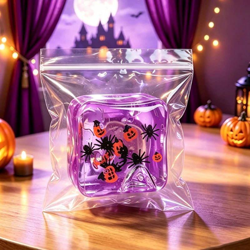 Halloween Christmas Mini Transparent Cube Squishy Toy