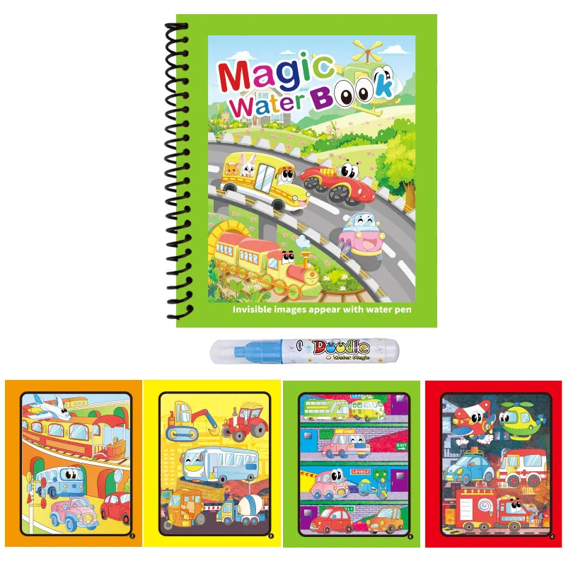 Reusable Water Drawing Book — Mess-Free Kids Art Pad