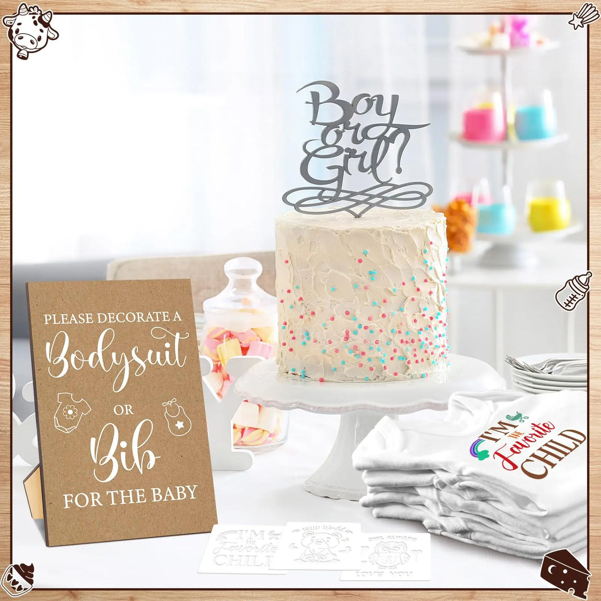 Baby Shower Bodysuit & Bib Game Set