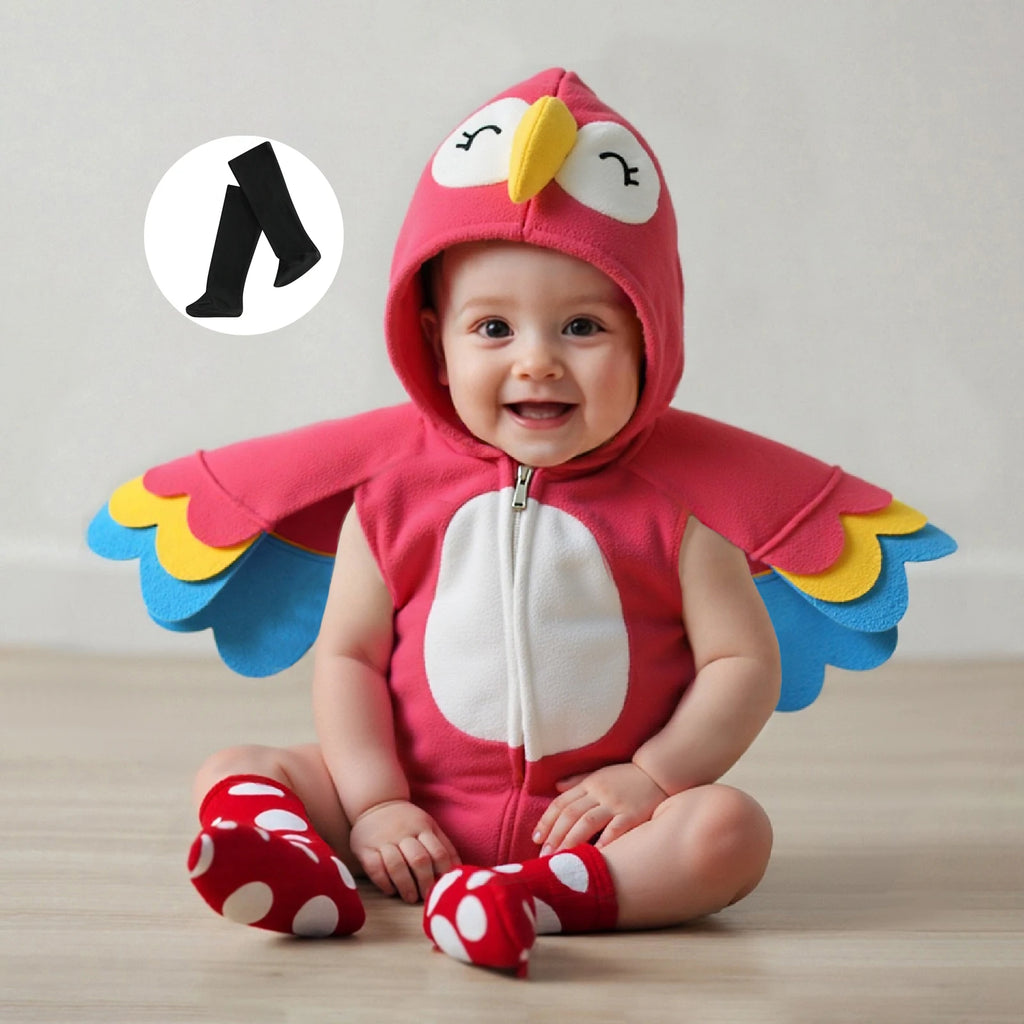 NovibebeCo. Baby Bird Hooded Romper & Socks Halloween Costume Set