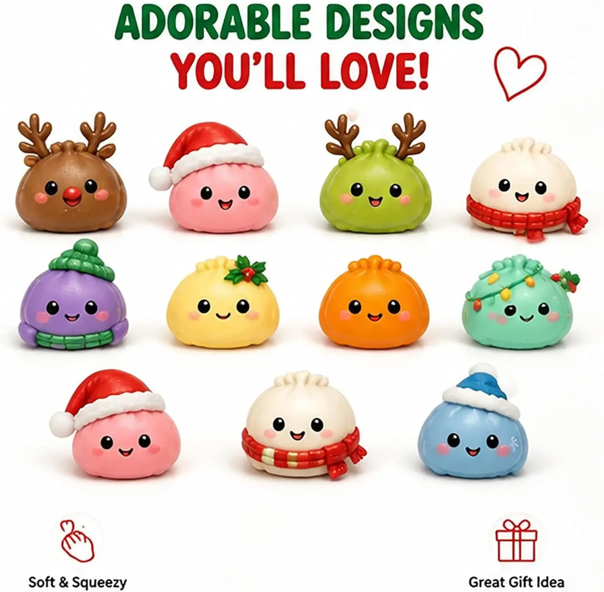 Christmas Squishy Advent Calendar - 24 Day Countdown Surprise Box