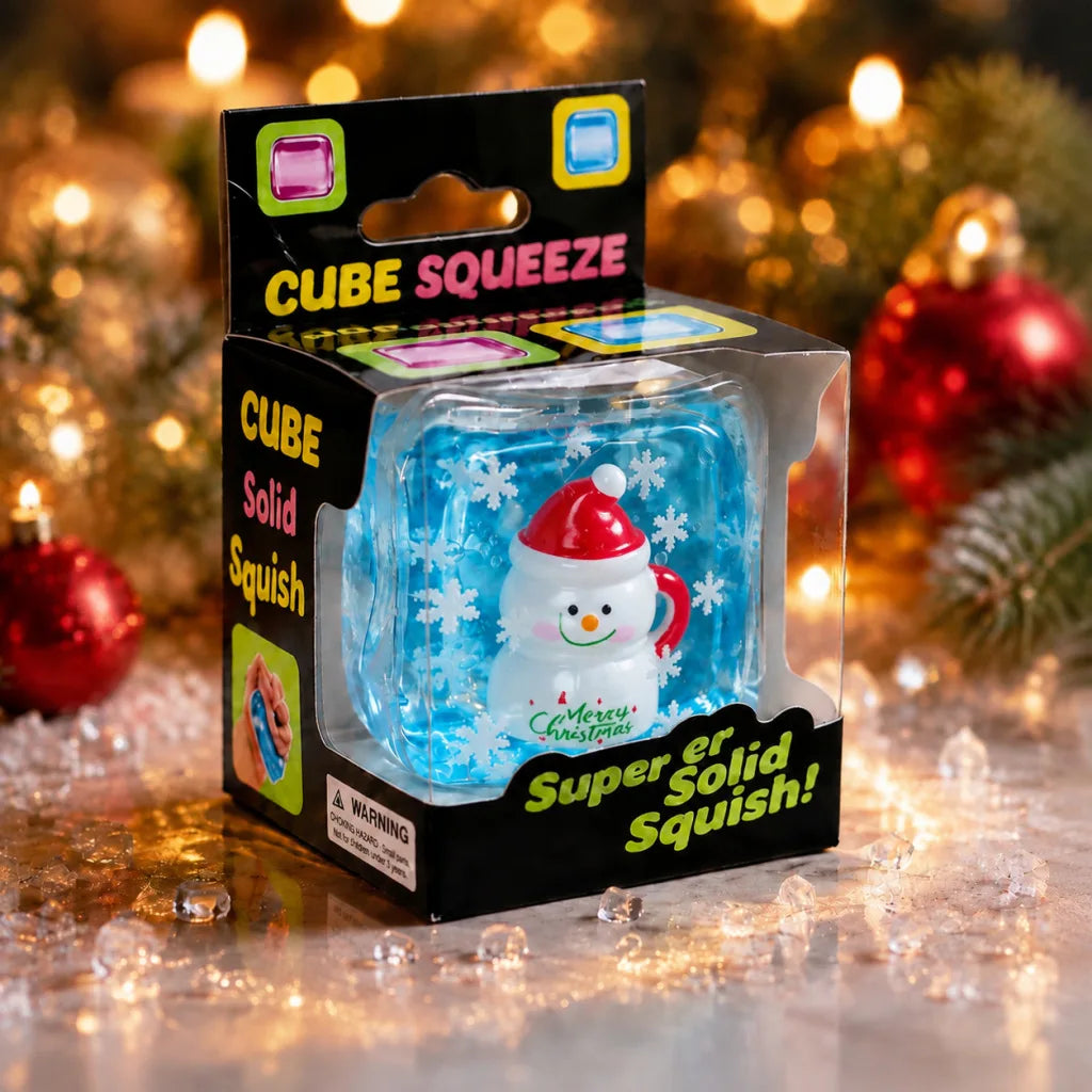 Halloween Christmas Transparent Cube Squishy Toy - Fidget Toy