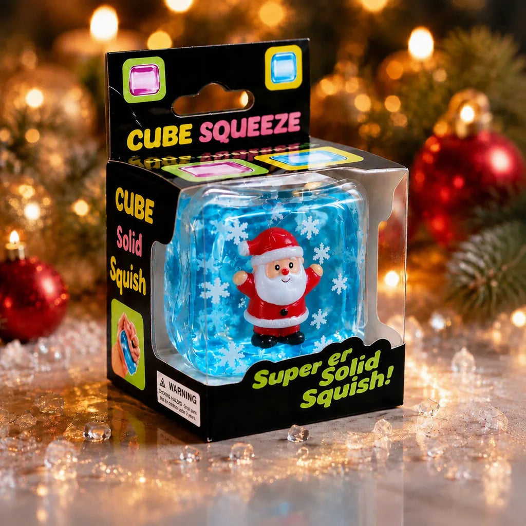 Halloween Christmas Transparent Cube Squishy Toy - Fidget Toy