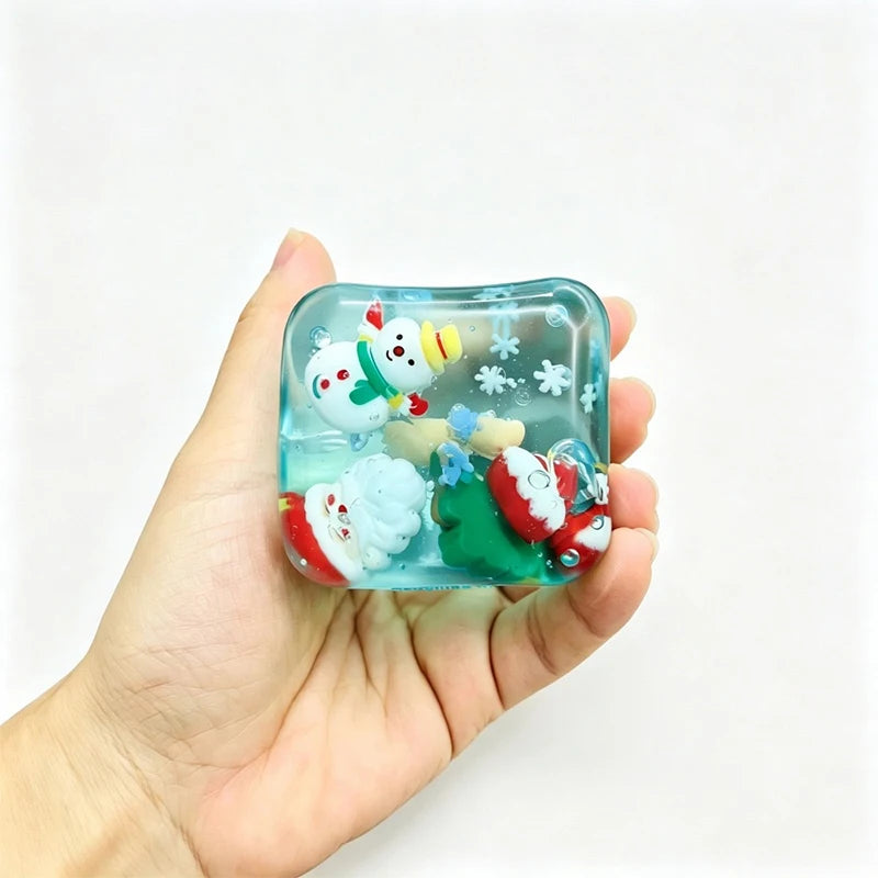 Christmas Ice Cube Squishy Toy - Maltose Texture Stress Relief