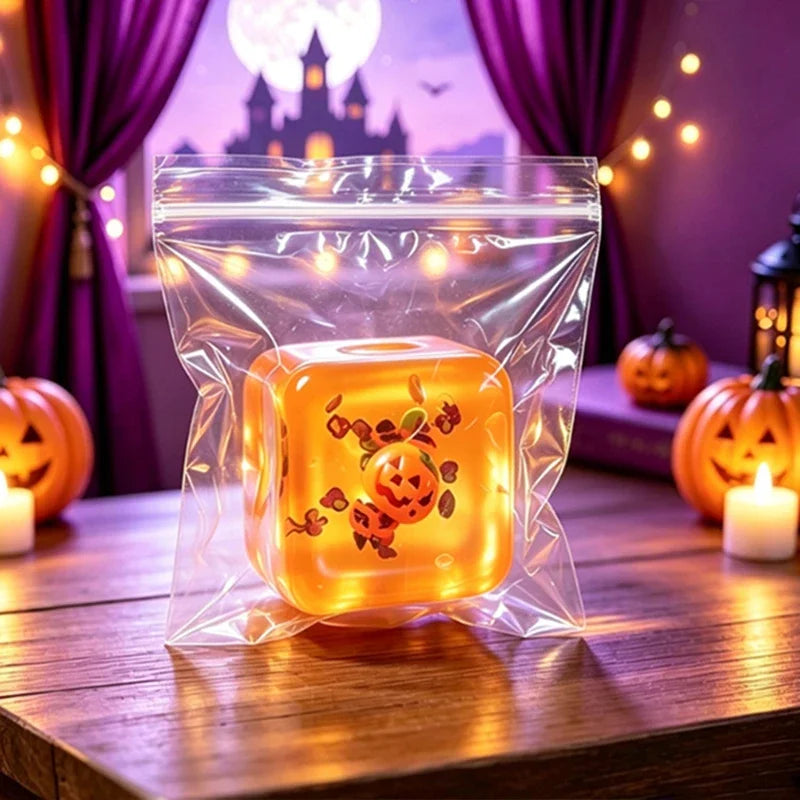 Halloween Christmas Mini Transparent Cube Squishy Toy