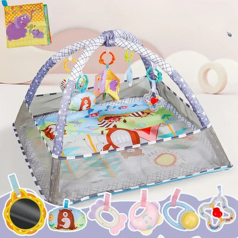 Baby Play Mat with Activity Frame for Tummy Time and Sensory Play