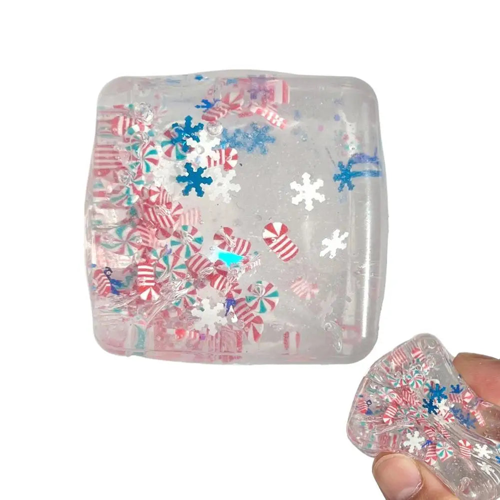 Christmas Maltose Ice Cube Squishy Toy - Sensory Stress Ball