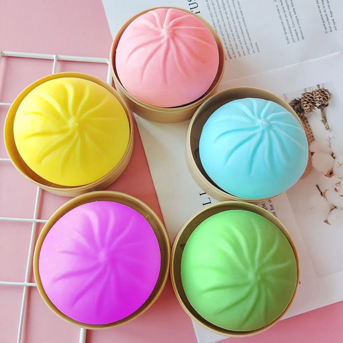 Squishy Buns Fidget Toy - Slow Rising Stress Reliever