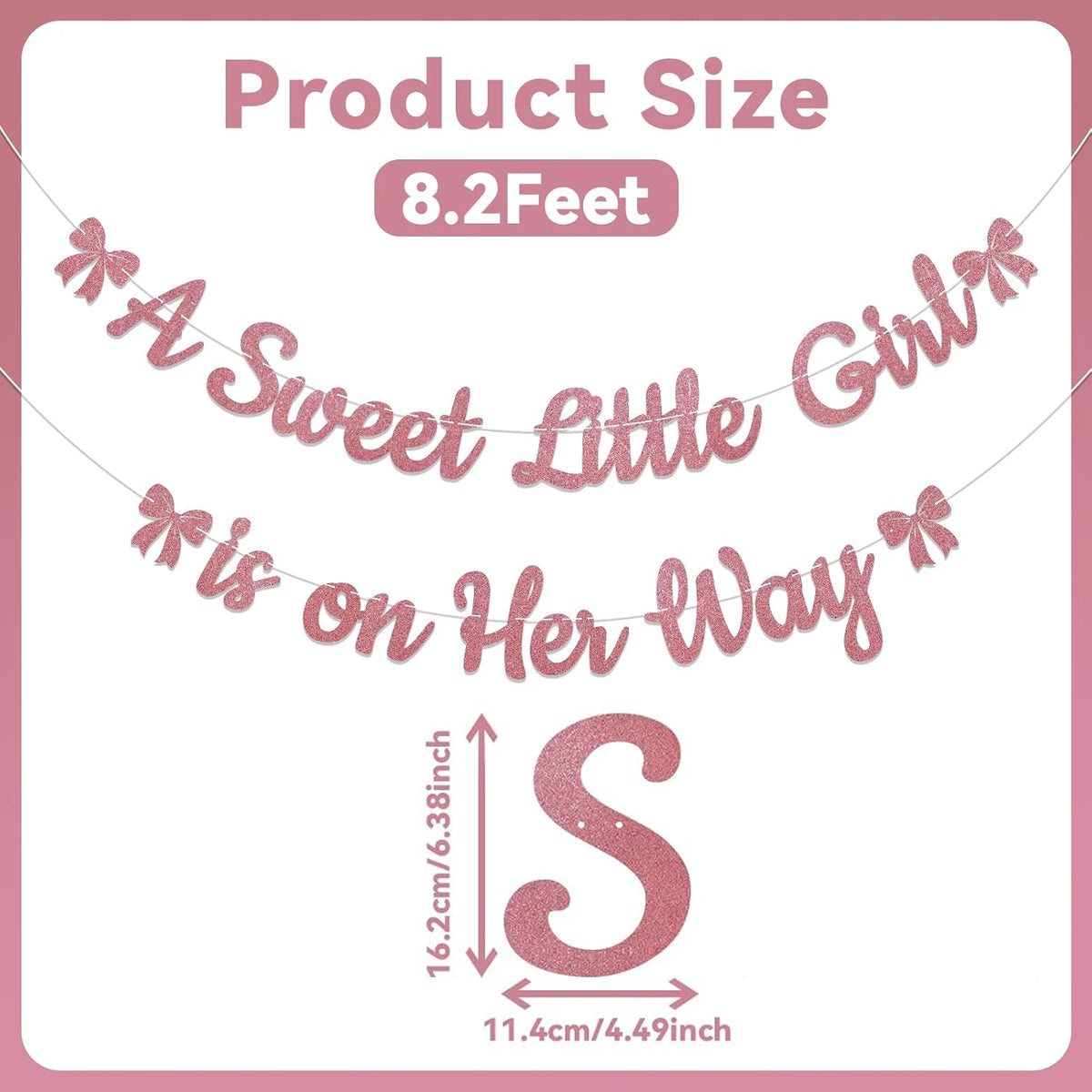NovibebeCo. Baby Girl Shower Banner