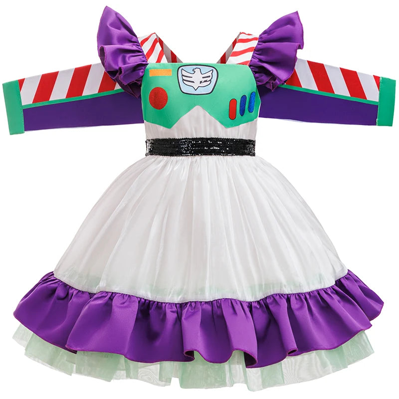 NovibebeCo. Girls Buzz Lightyear Halloween Cosplay Dress