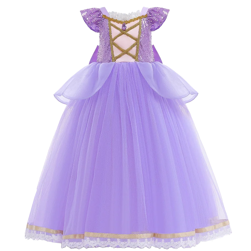 NovibebeCo. Girls Halloween Princess Cosplay Dress - Rapunzel, Anna & Elsa