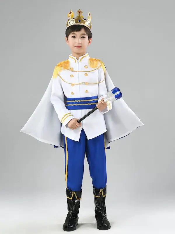 NovibebeCo. Kids Boys Prince Halloween Costume Cosplay Set with Accessories
