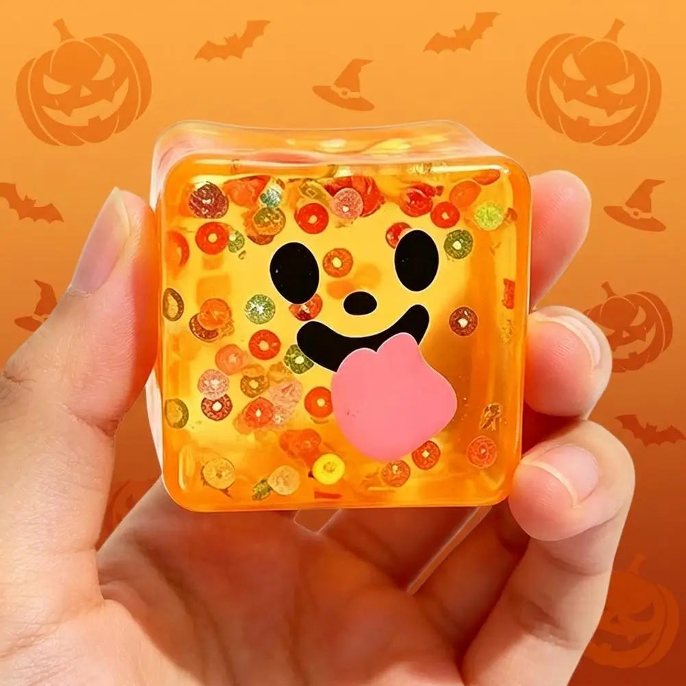 Luminous Halloween Squishy Cube — Slow-Rebound Toy