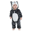 NovibebeCo. Baby Animal Hooded Flannel Halloween Jumpsuit - Panda, Tiger, Duck & More
