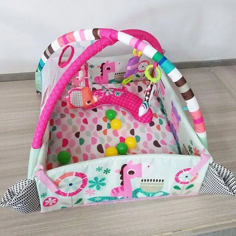 Baby Crawling Play Mat with Activity Frame