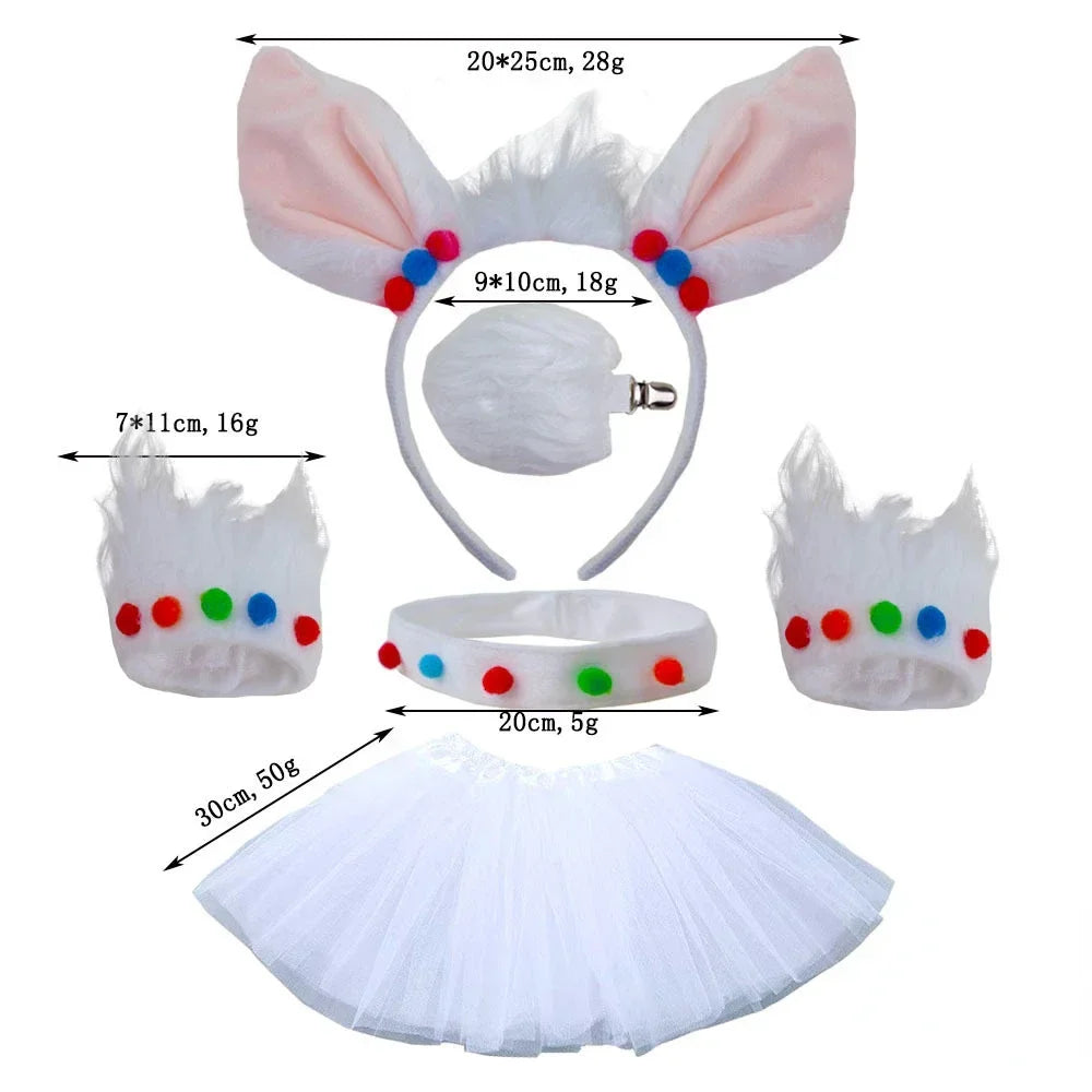 NovibebeCo. Halloween Alpaca Costume Set - Tutu Skirt, Headband, Bowtie & Tail