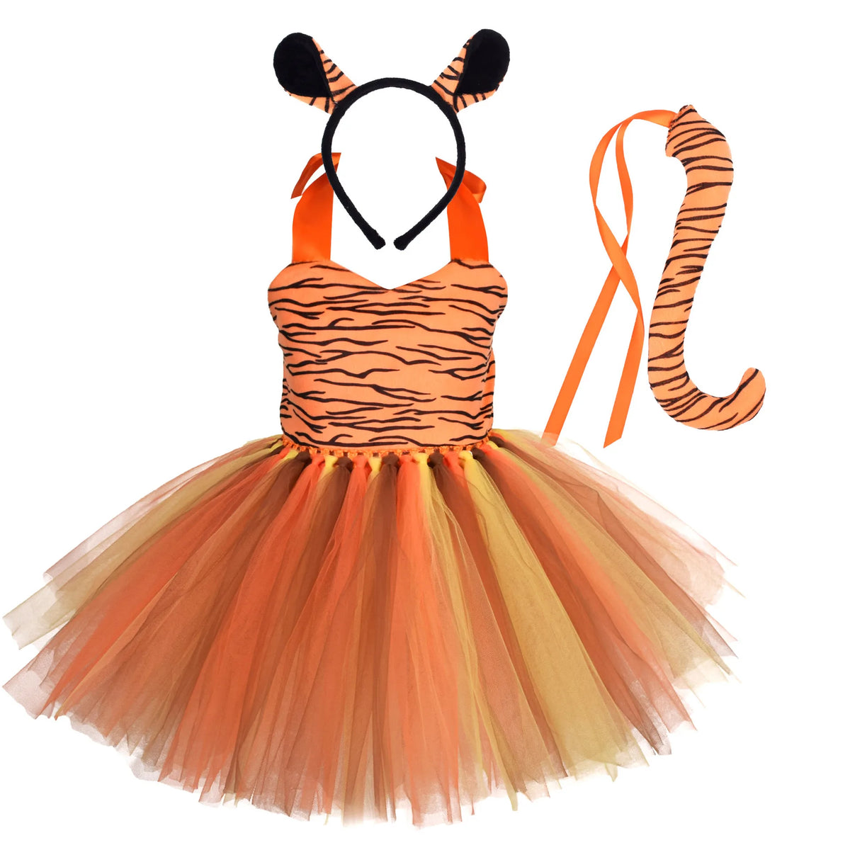 NovibebeCo. Girls Forest Animal Print Tutu Halloween Costume Dress