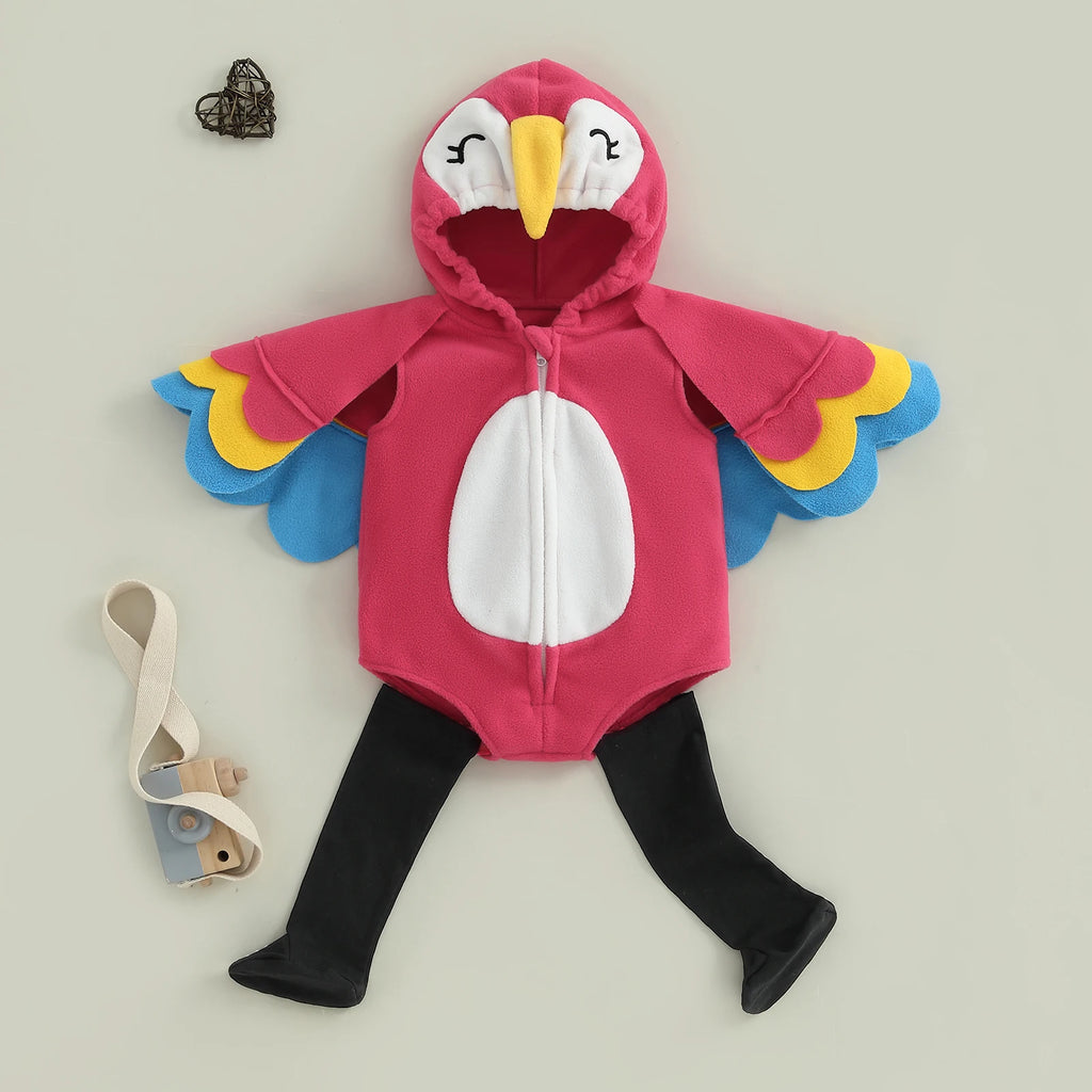 NovibebeCo. Baby Bird Hooded Romper & Socks Halloween Costume Set