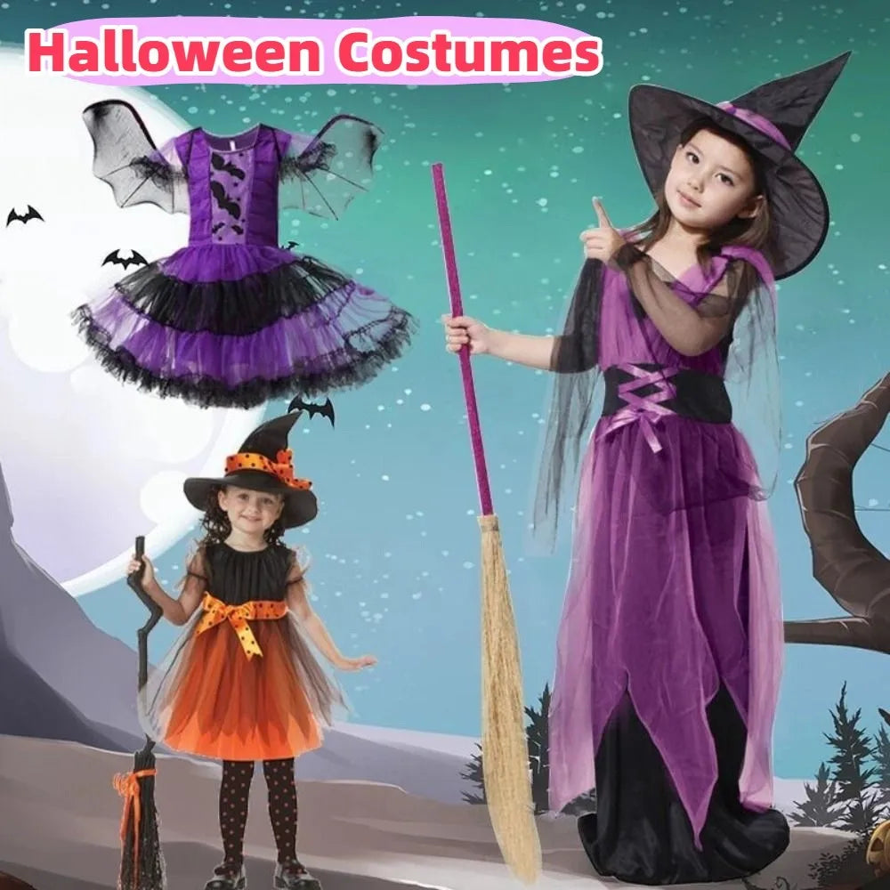 Kawaii Kids Witch Dress Costume Set