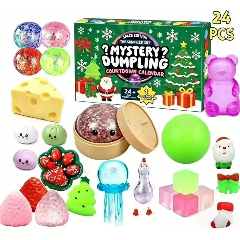 Dumpling Squishy Advent Calendar - 24 Day Christmas Countdown