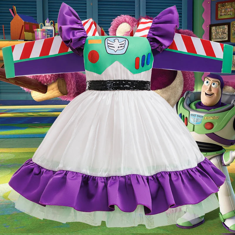 NovibebeCo. Girls Buzz Lightyear Halloween Cosplay Dress
