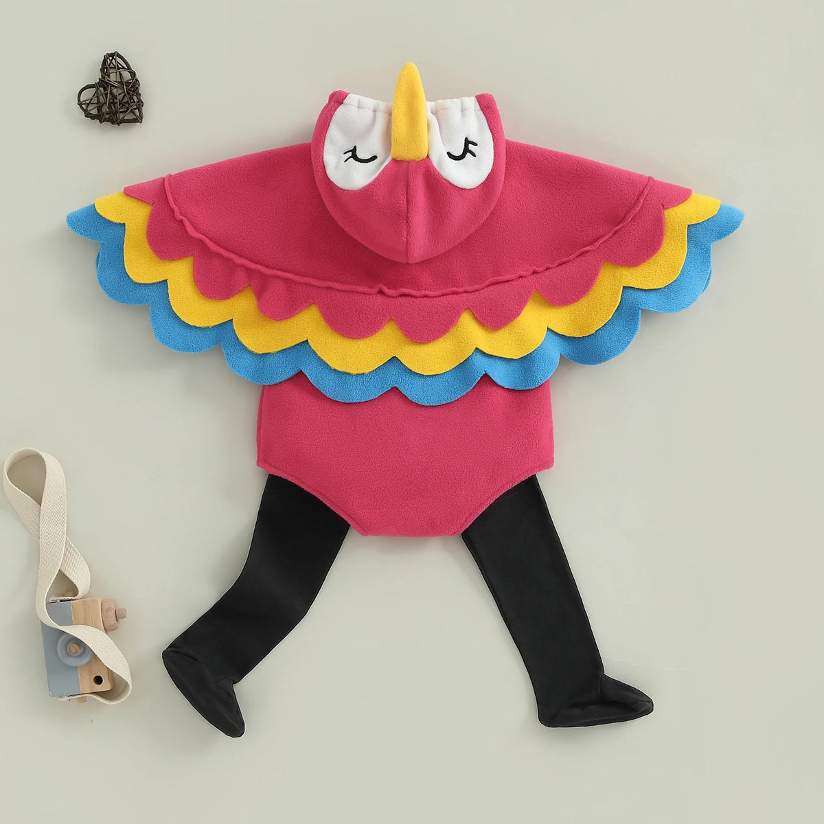 NovibebeCo. Baby Bird Hooded Romper & Socks Halloween Costume Set