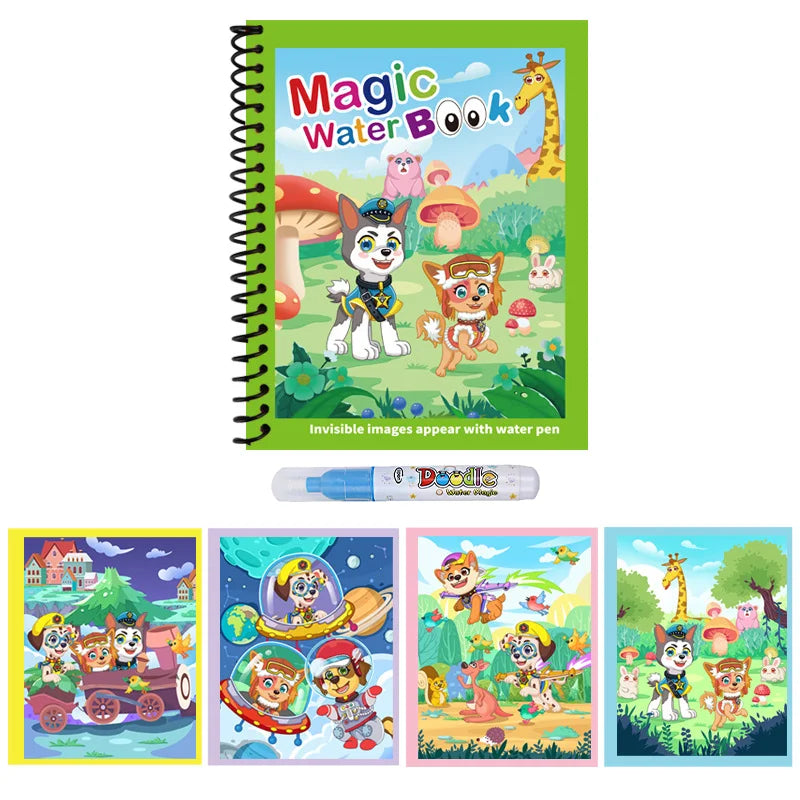 Reusable Water Drawing Book — Mess-Free Kids Art Pad