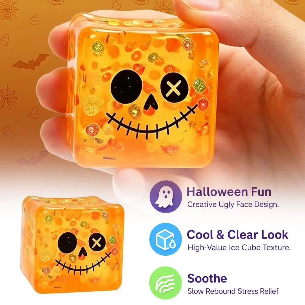 Luminous Halloween Squishy Cube — Slow-Rebound Toy