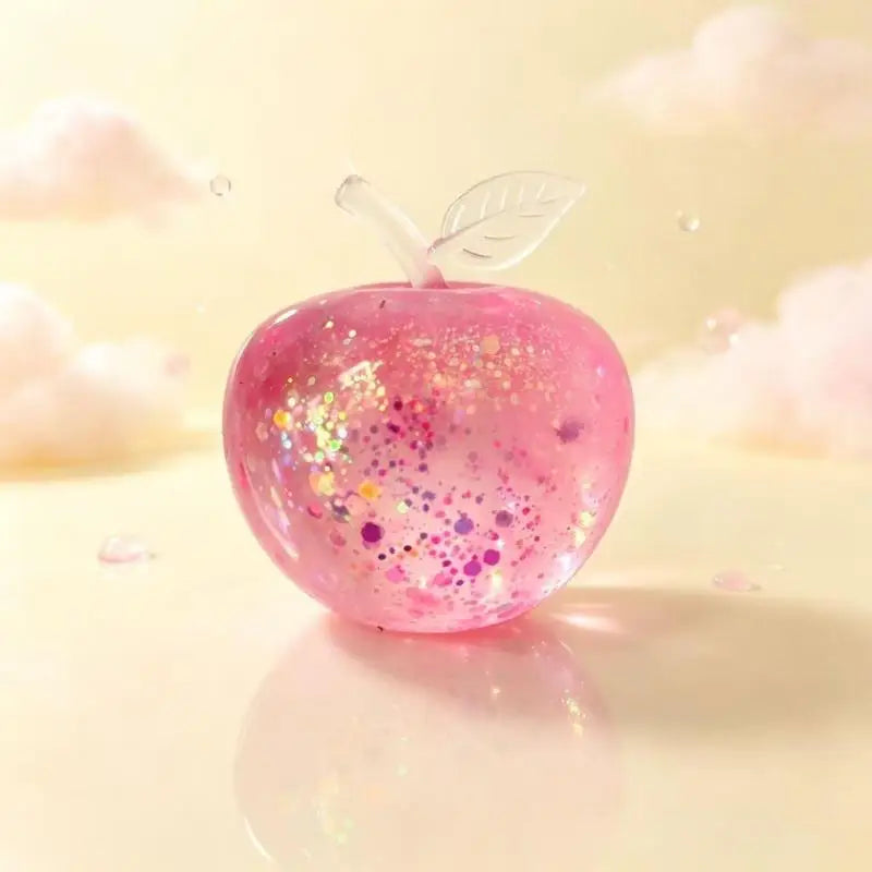 Glitter Round Squishy Stress Ball - Slow Rebound Sensory Toy