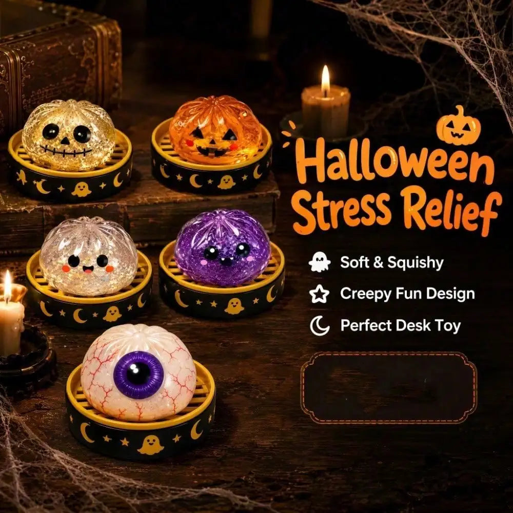 Halloween Ghost Squishy Set — Slow-Rise 5-Pack