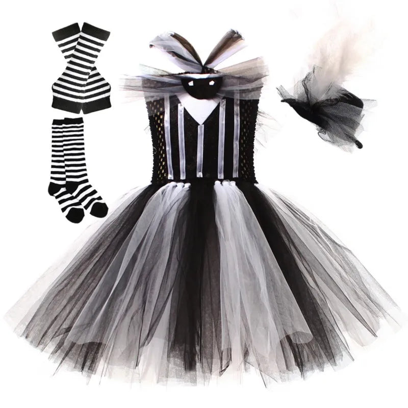 NovibebeCo. Girls Jack Skellington & Sally Halloween Cosplay Costume