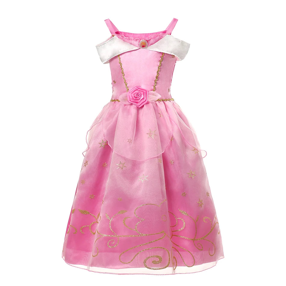 NovibebeCo. Girls Halloween Princess Cosplay Dress - Rapunzel, Anna & Elsa